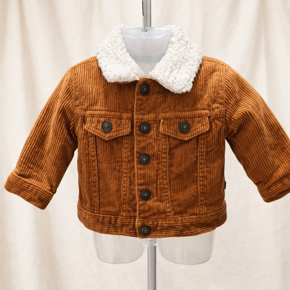 OshKosh B'gosh Other - OshKosh B’Gosh Baby Jacket 3M Brown Corduroy Sherpa Lined Collar Cozy Winter